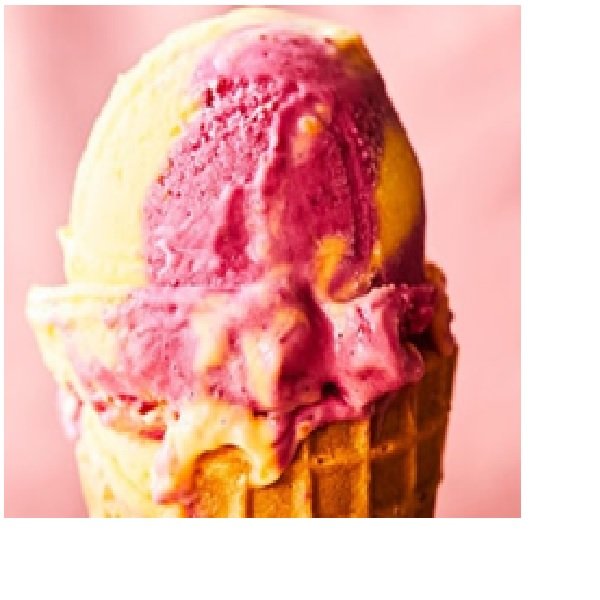 Glace à la framboise et à la mangue